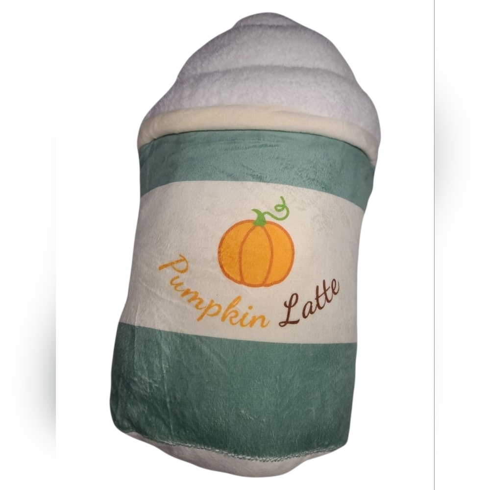 Holiday Pumpkin Spice Latte Decorative Plushie Pillow  NWT